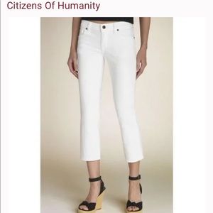 Citizens of Humanity White Kelly Stretch #063 Low Waist Cropped Capri Jeans 32